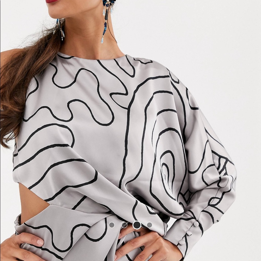 ASOS design tall Copenhagen one sleeve dress - Picture 4 of 4